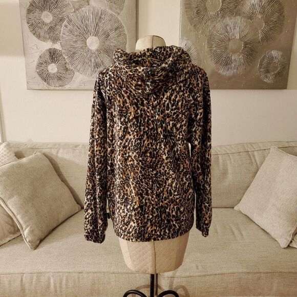 Volcom Straight Zipn Hoodie sz XS/Small in Leopard - Picture 6 of 12